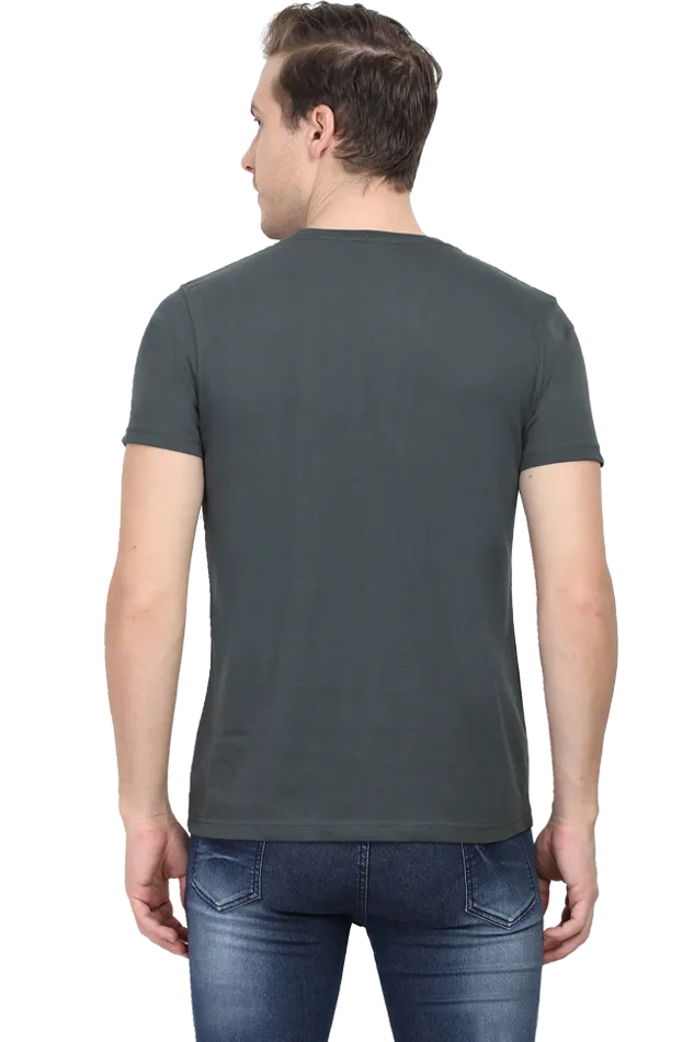 A Male Round Neck Half Sleeve Classic T-Shirt Future