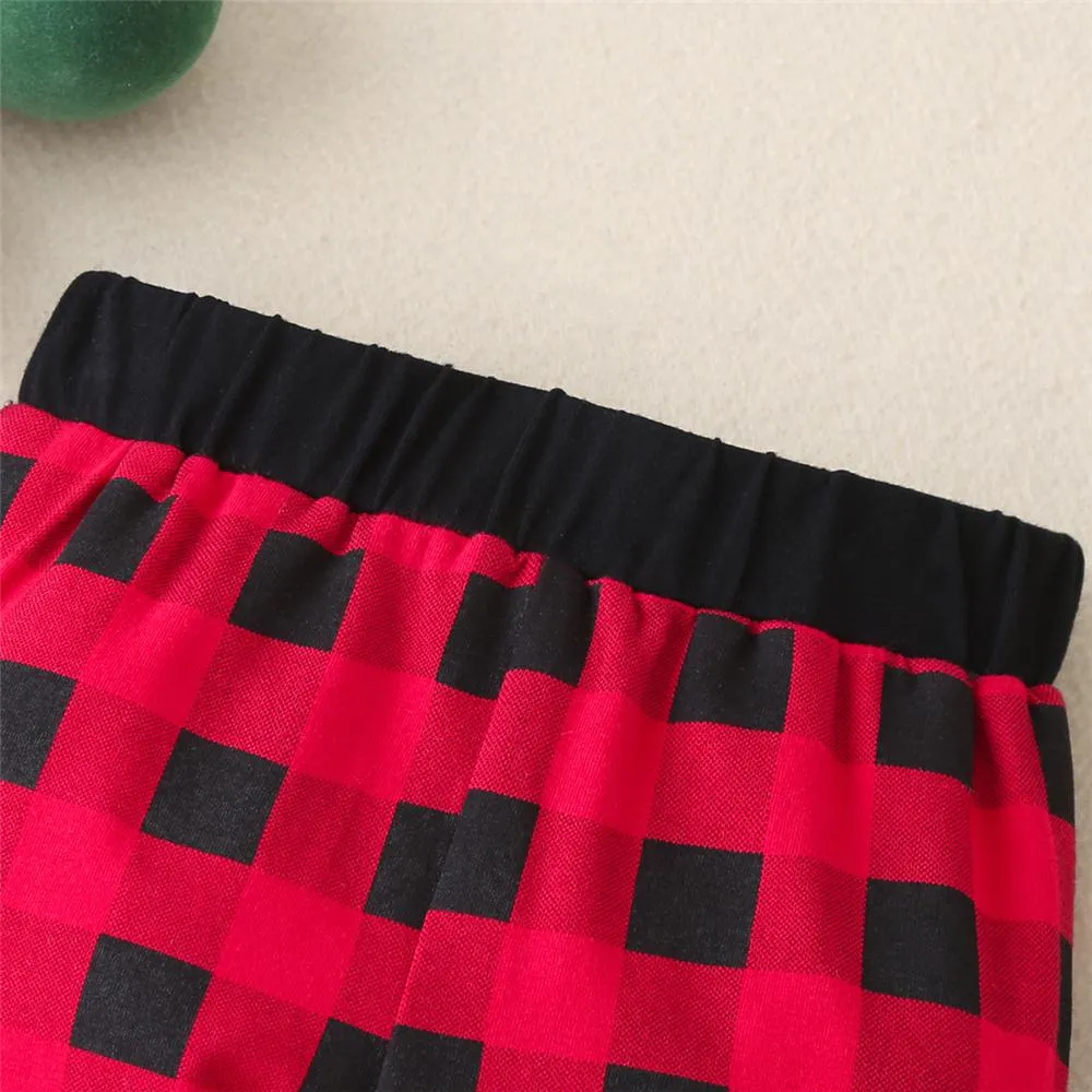 Baby Unisex Plaid Pattern Elk Romper & Pants & Hat Buy Baby Clothes Wholesale