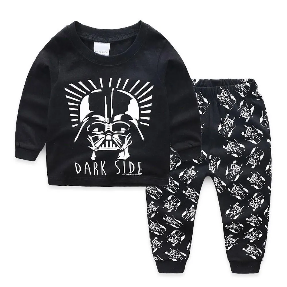 Boys Dark Side Pattern Long Sleeves Top & Pants Wholesale Boys Clothes