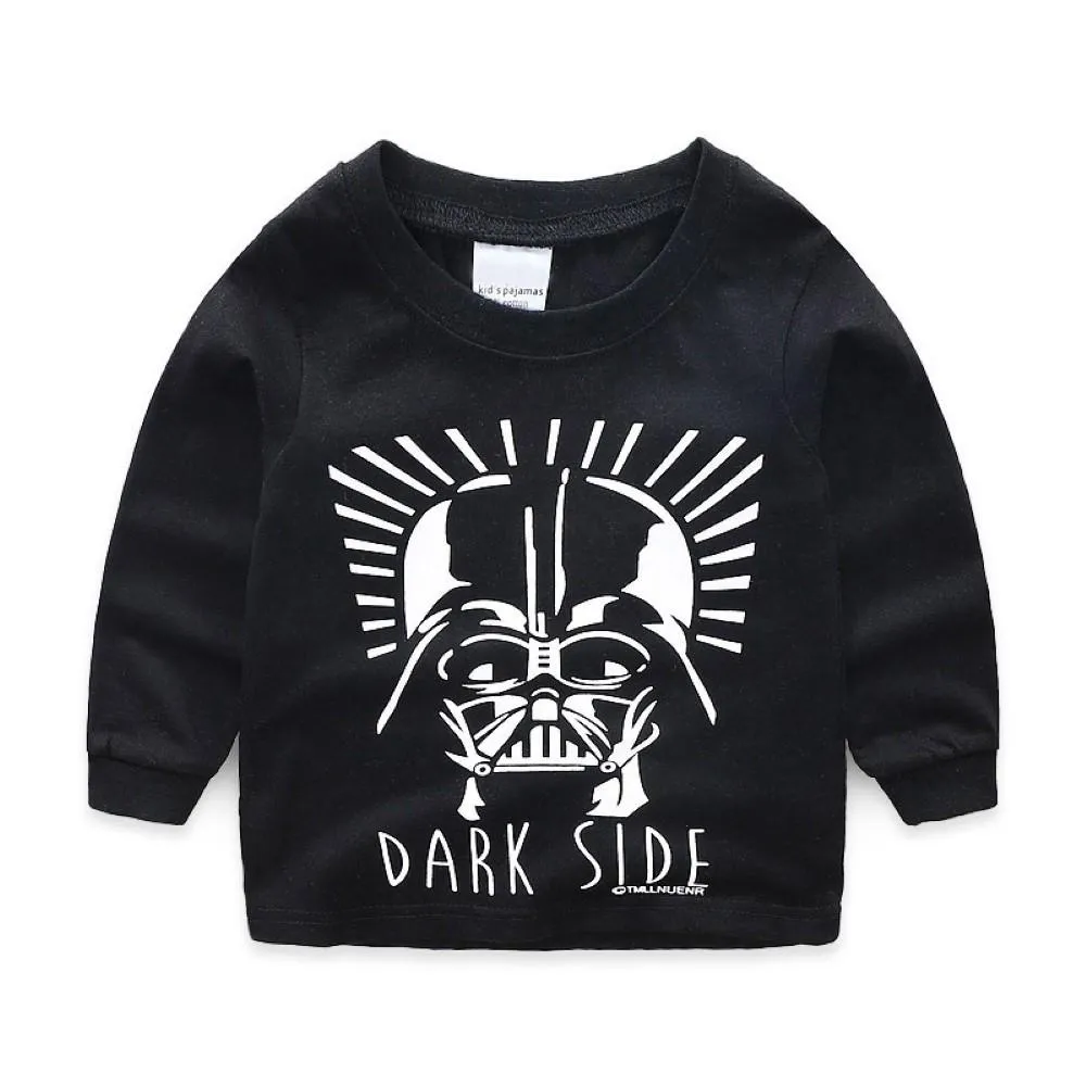 Boys Dark Side Pattern Long Sleeves Top & Pants Wholesale Boys Clothes