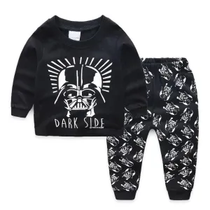 Boys Dark Side Pattern Long Sleeves Top & Pants Wholesale Boys Clothes