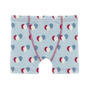 Boy's Print Bamboo Boxer Brief - Spring Sky Balloons