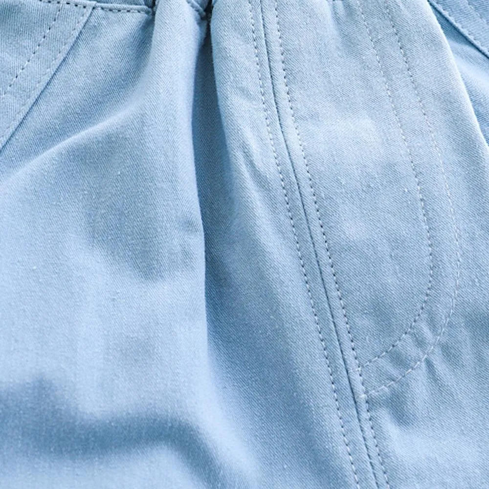 Boys Solid Pocket Casual Pants