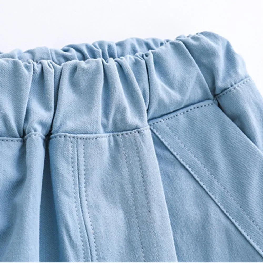Boys Solid Pocket Casual Pants