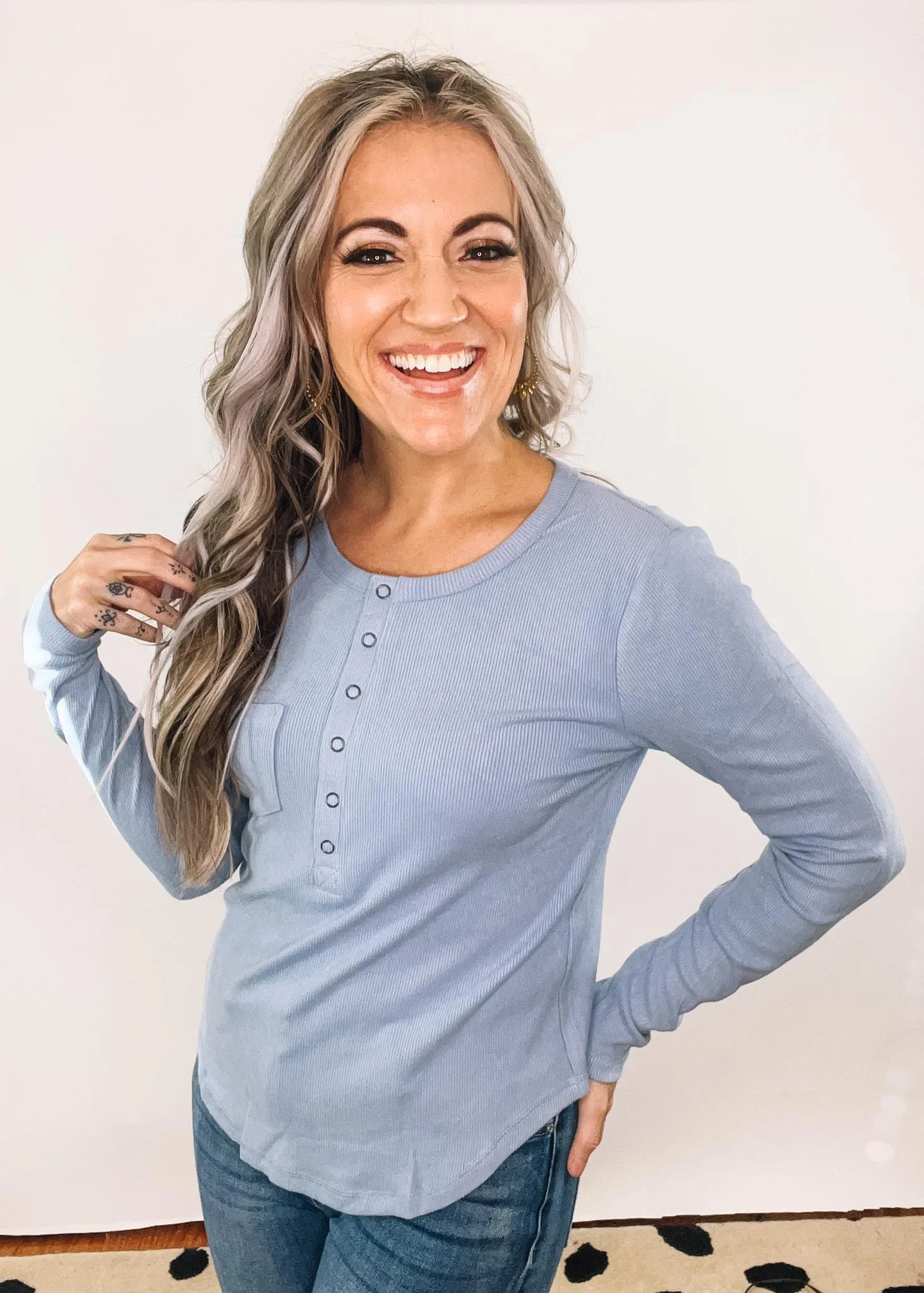 Brushed Ribbed Knit Top