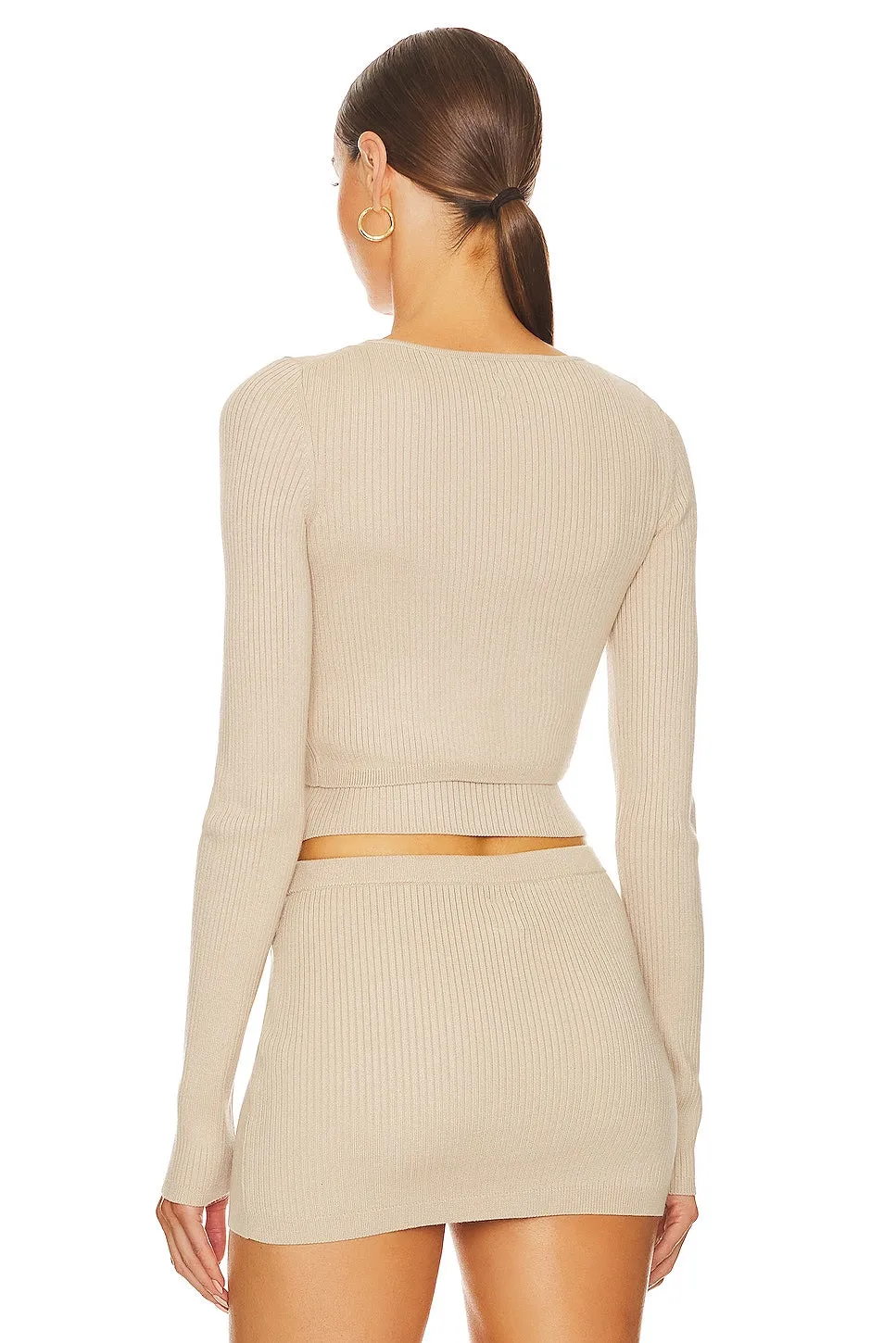 Cardigan Helsa Ediva, color Oyster