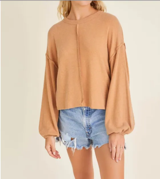 Carmello Cozy Crew Crop Plush Top
