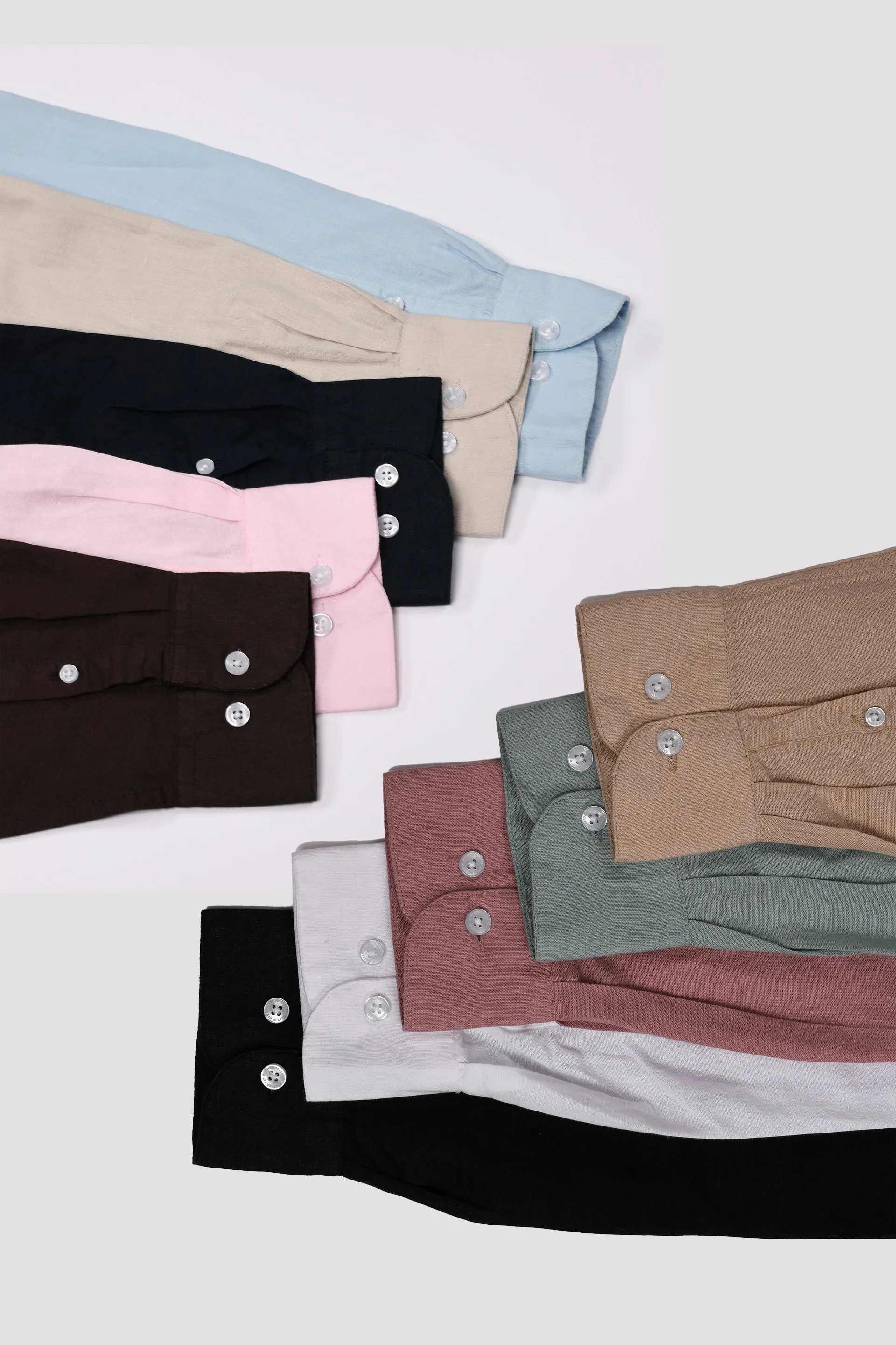 CLASSIC FUSED LINEN SHIRT IN LIGHT PINK