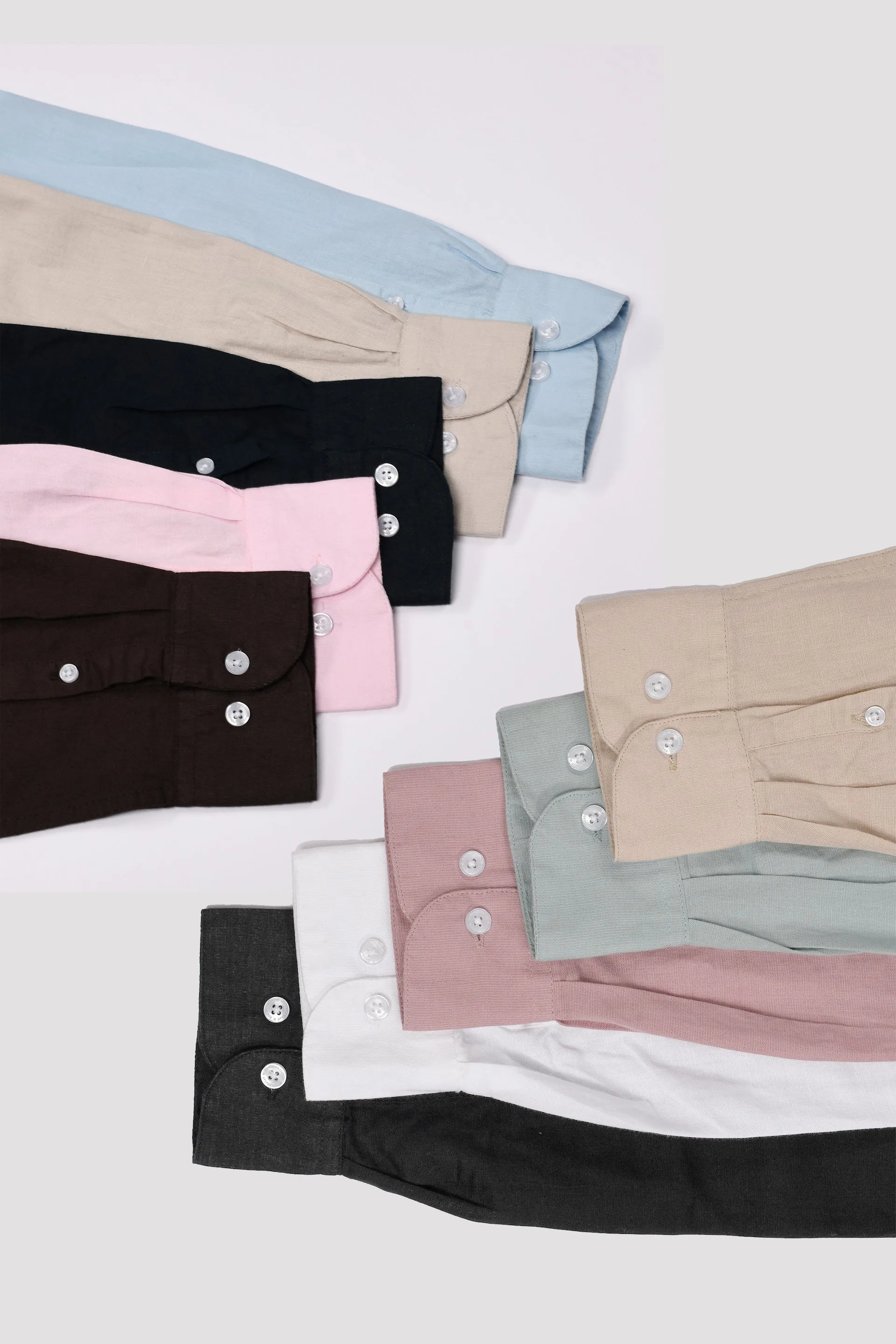CLASSIC FUSED LINEN SHIRT IN NAVY