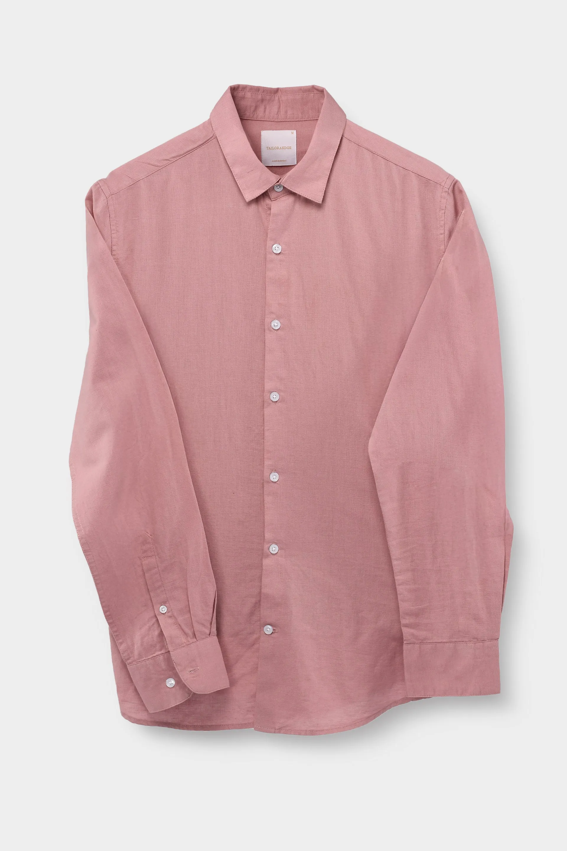 CLASSIC FUSED LINEN SHIRT IN PINK