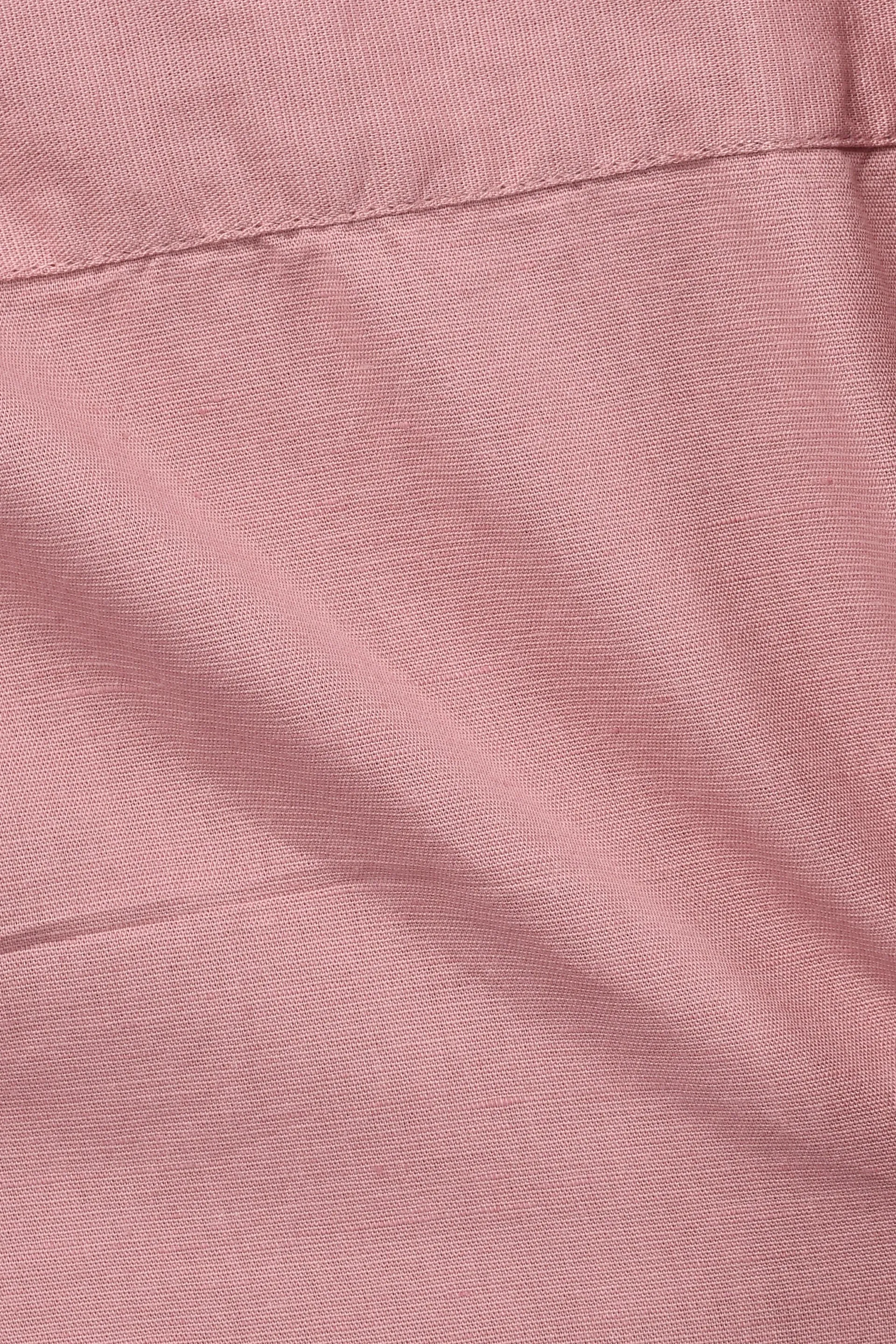 CLASSIC FUSED LINEN SHIRT IN PINK
