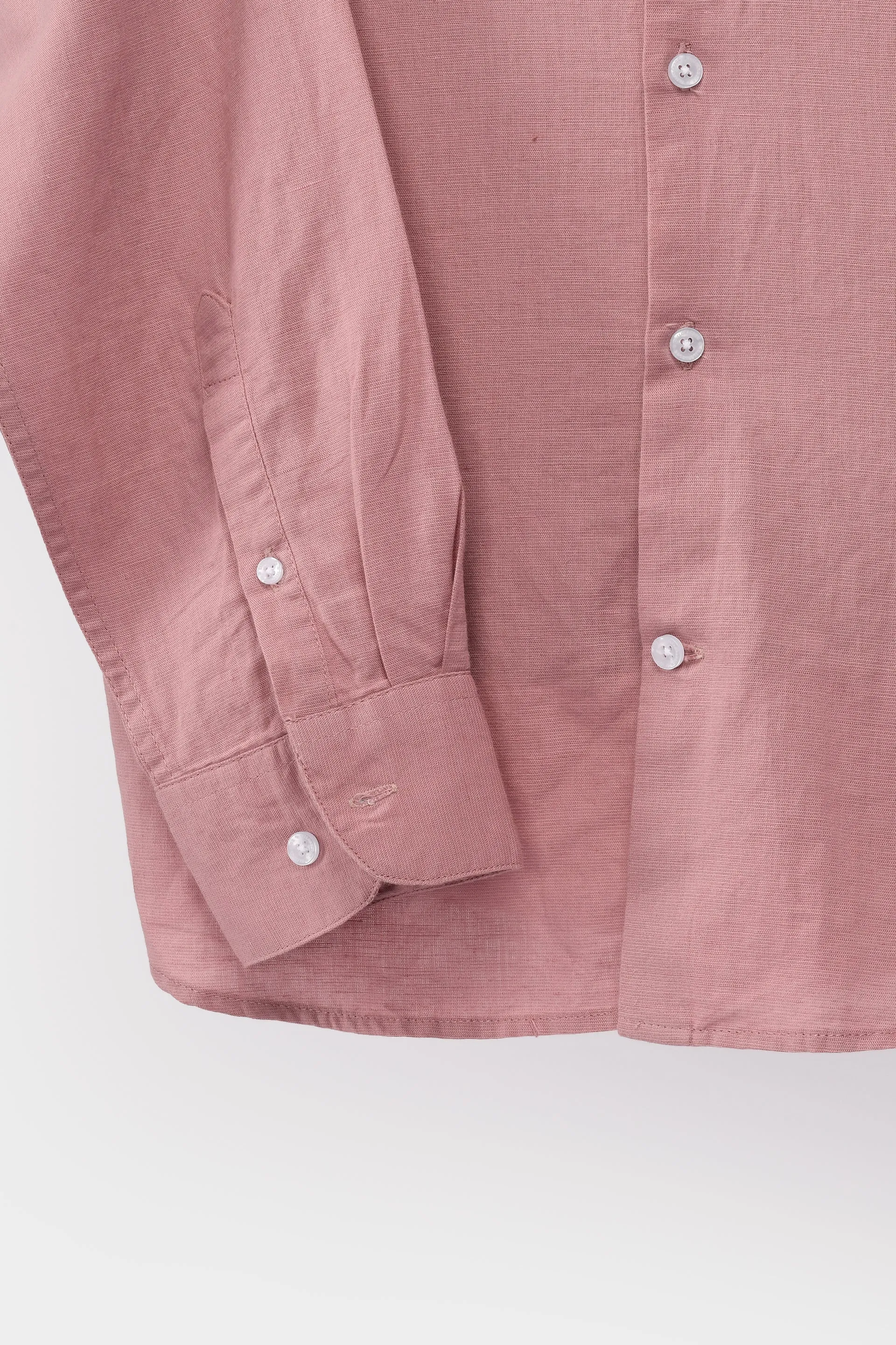 CLASSIC FUSED LINEN SHIRT IN PINK