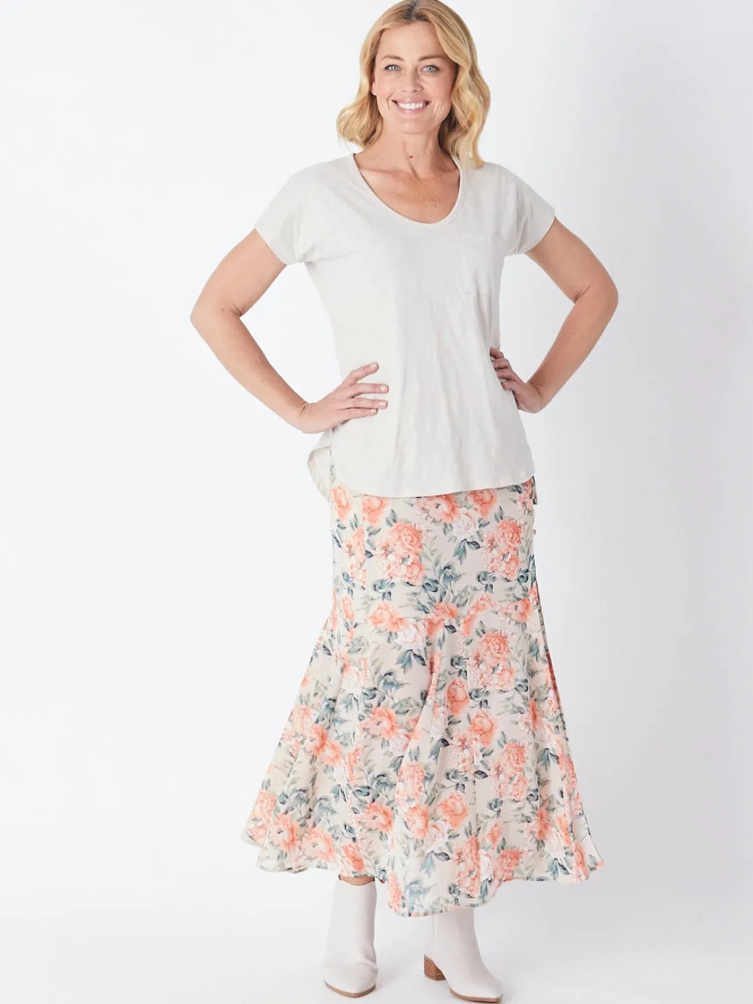 Cotton Blend Pocket Tee - Sand 22378-S