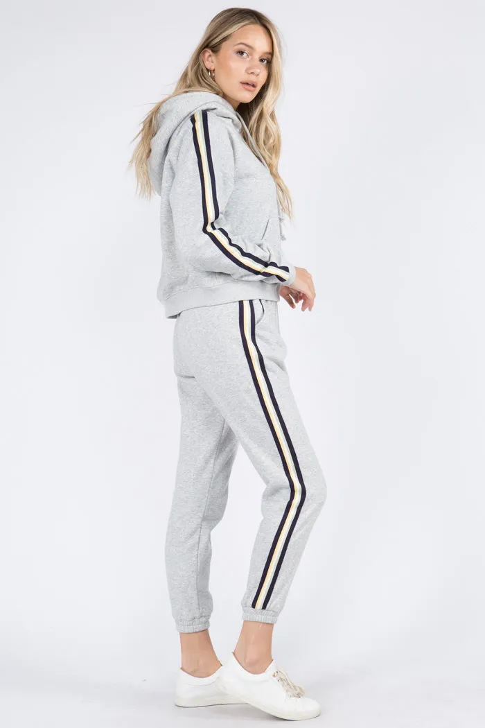 Cozy Inner Fleece Trim Detail Hoodie