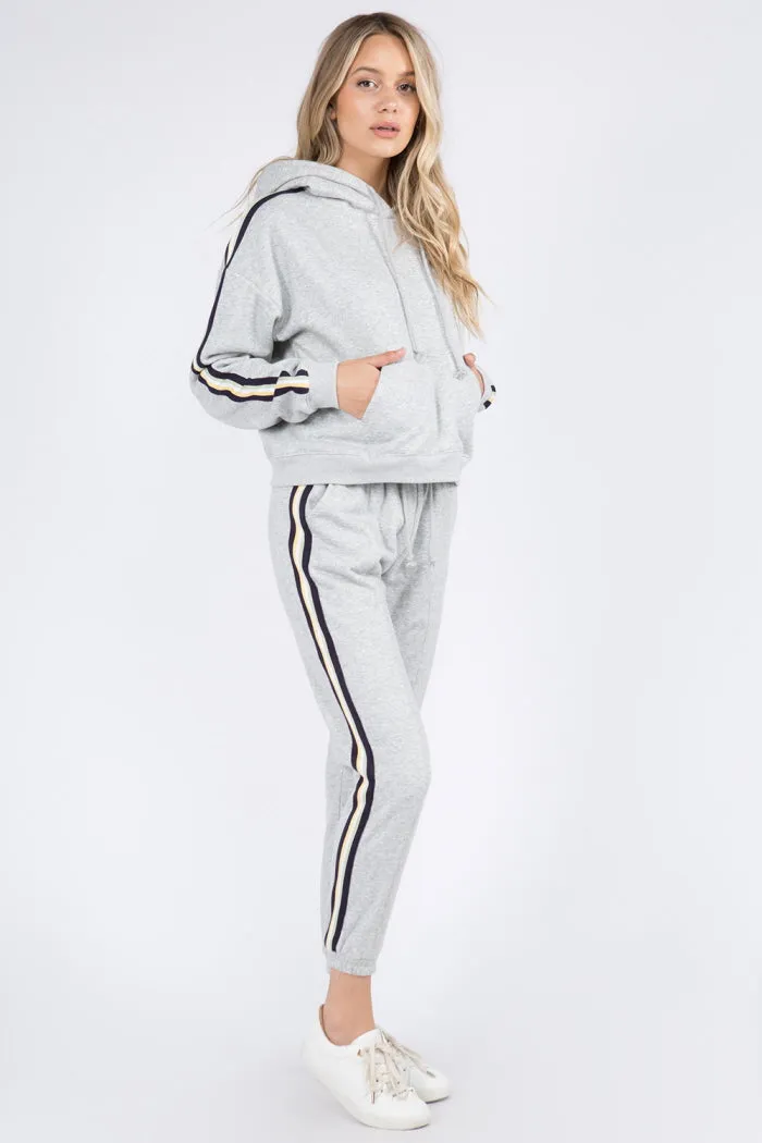 Cozy Inner Fleece Trim Detail Hoodie