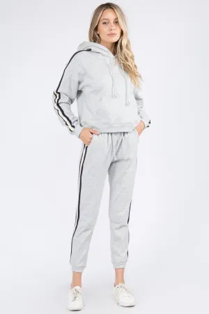 Cozy Inner Fleece Trim Detail Hoodie