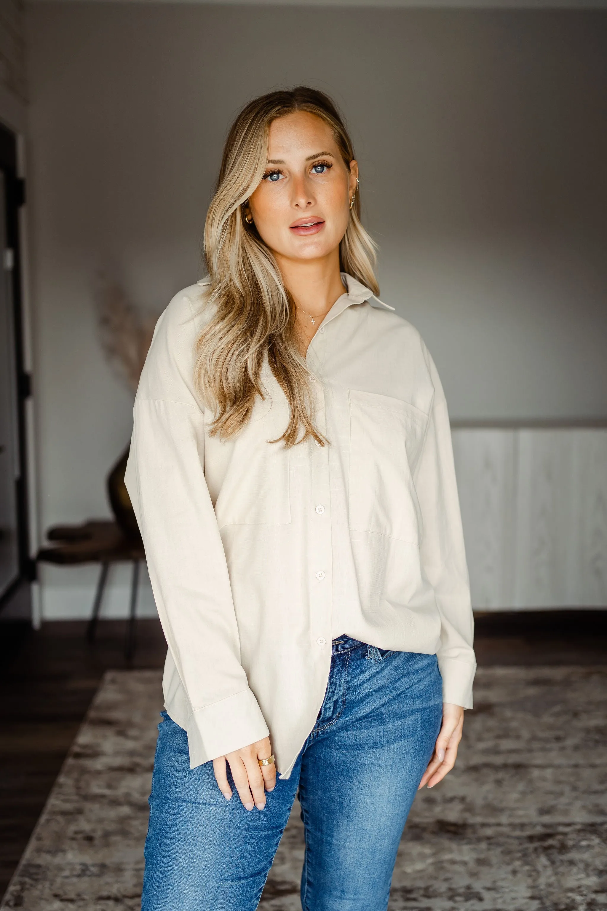 Essential Oversized Button Up