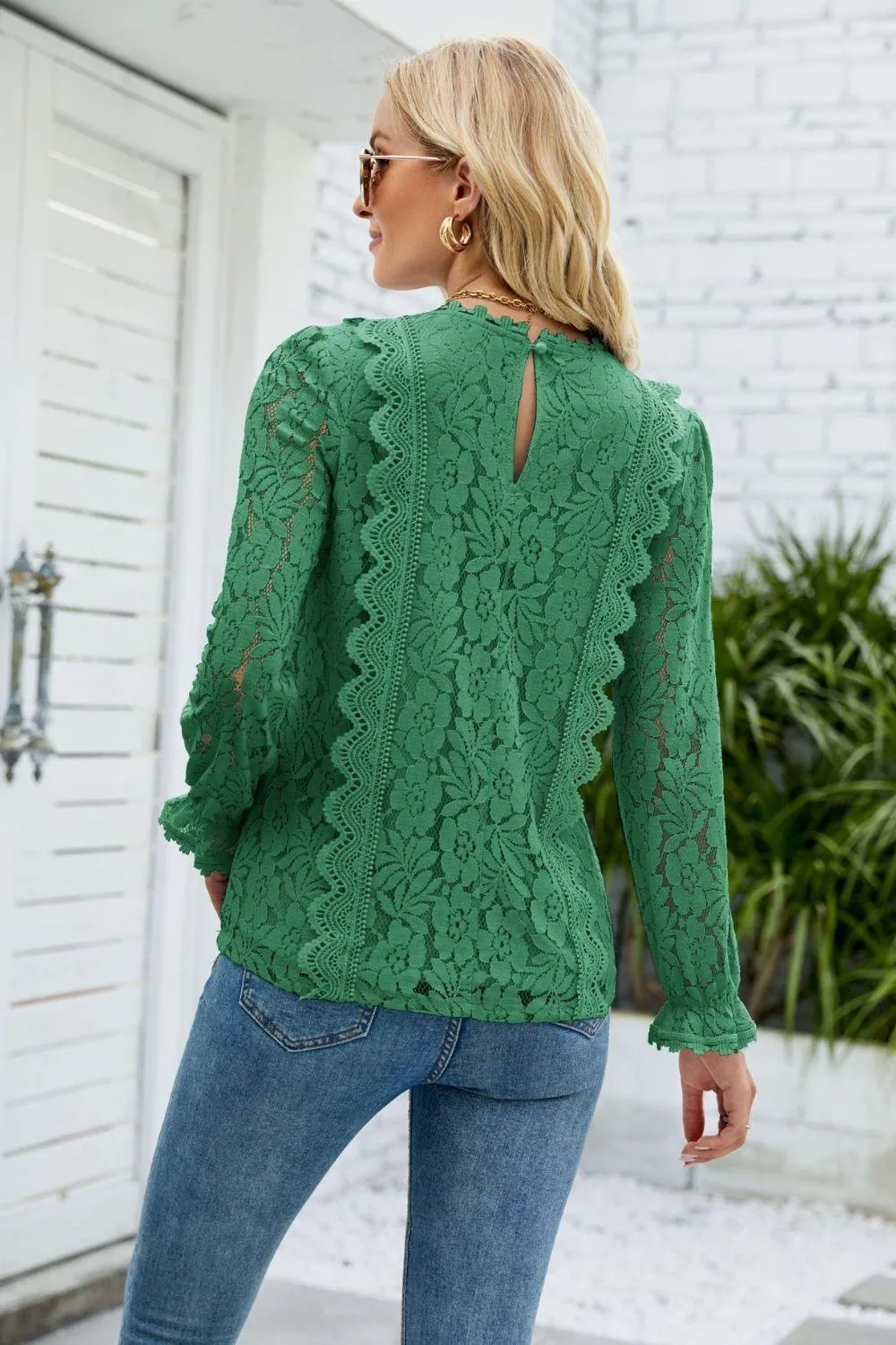 Everlasting Beauty Long Sleeve Lace Blouse