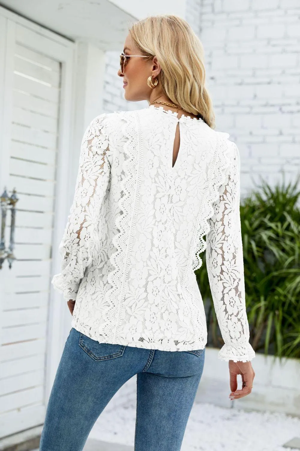Everlasting Beauty Long Sleeve Lace Blouse