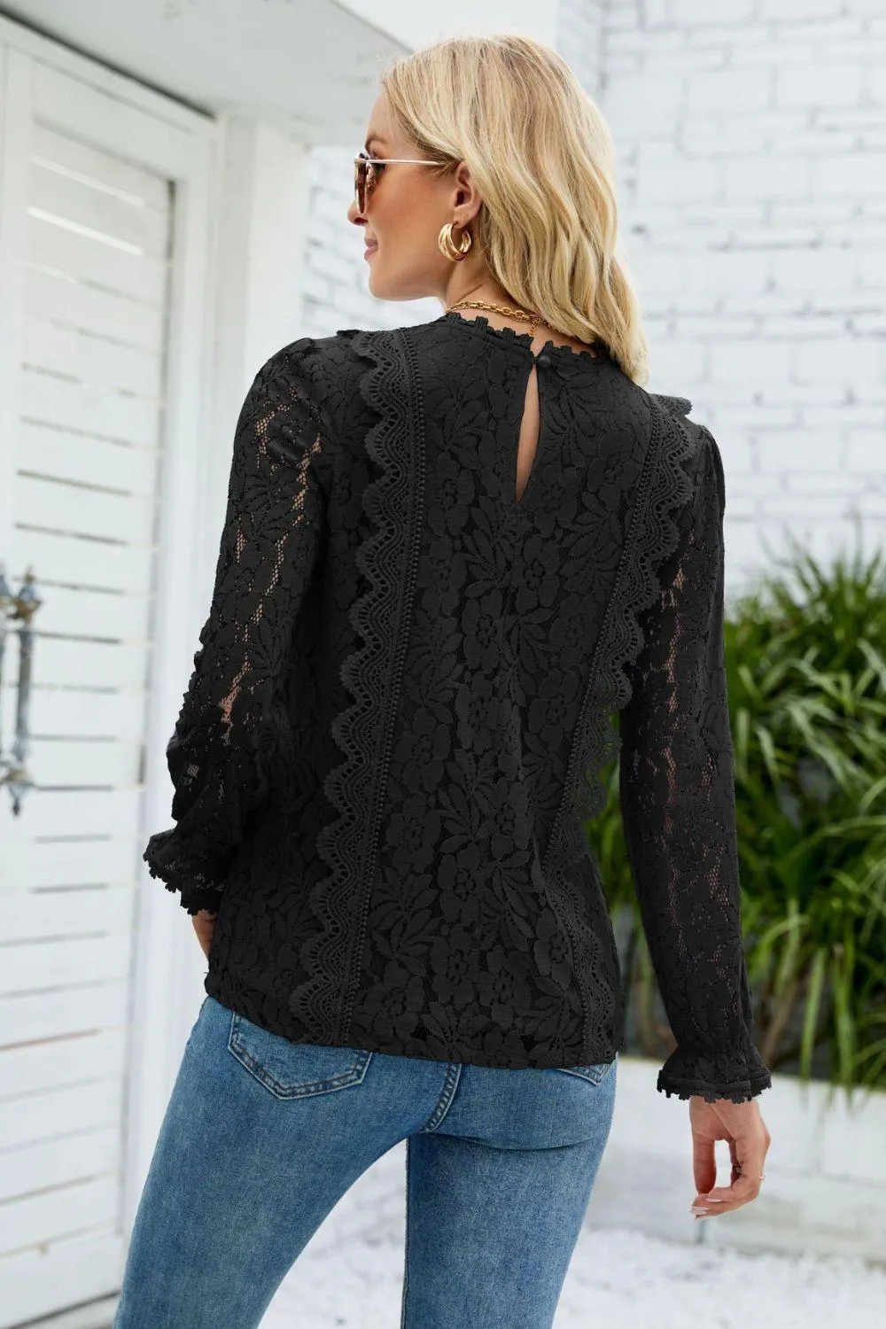 Everlasting Beauty Long Sleeve Lace Blouse