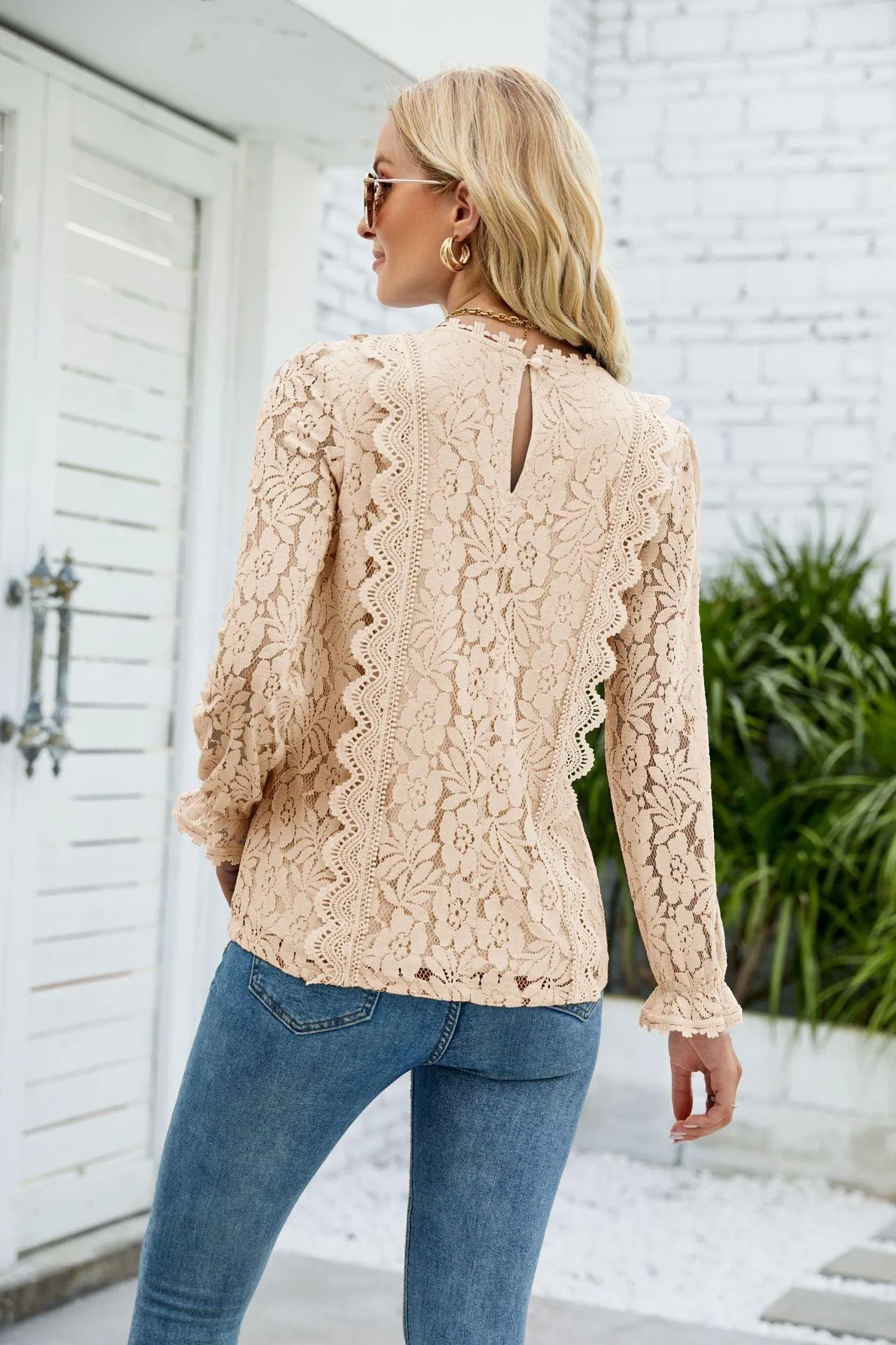 Everlasting Beauty Long Sleeve Lace Blouse