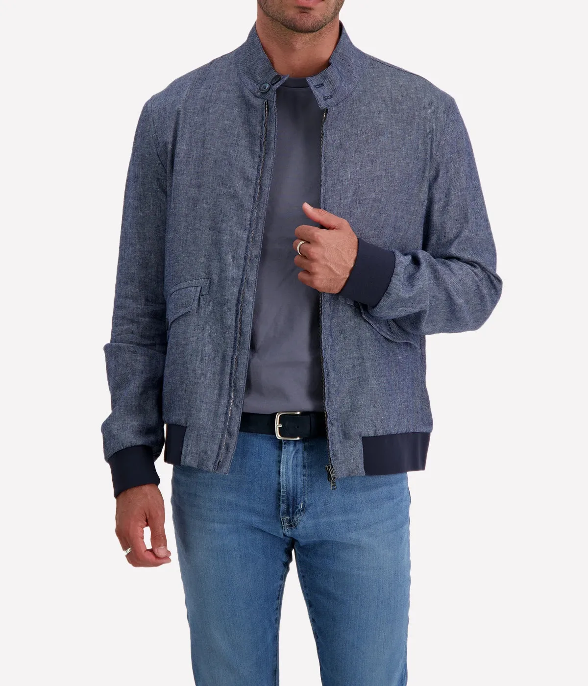 *FINAL SALE* Bomber Jacket in Blue