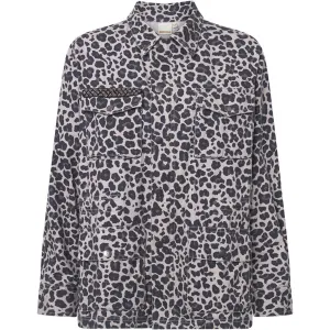 Jane jakke dekoreret med et smukt patch / 100162 - Grey leo print