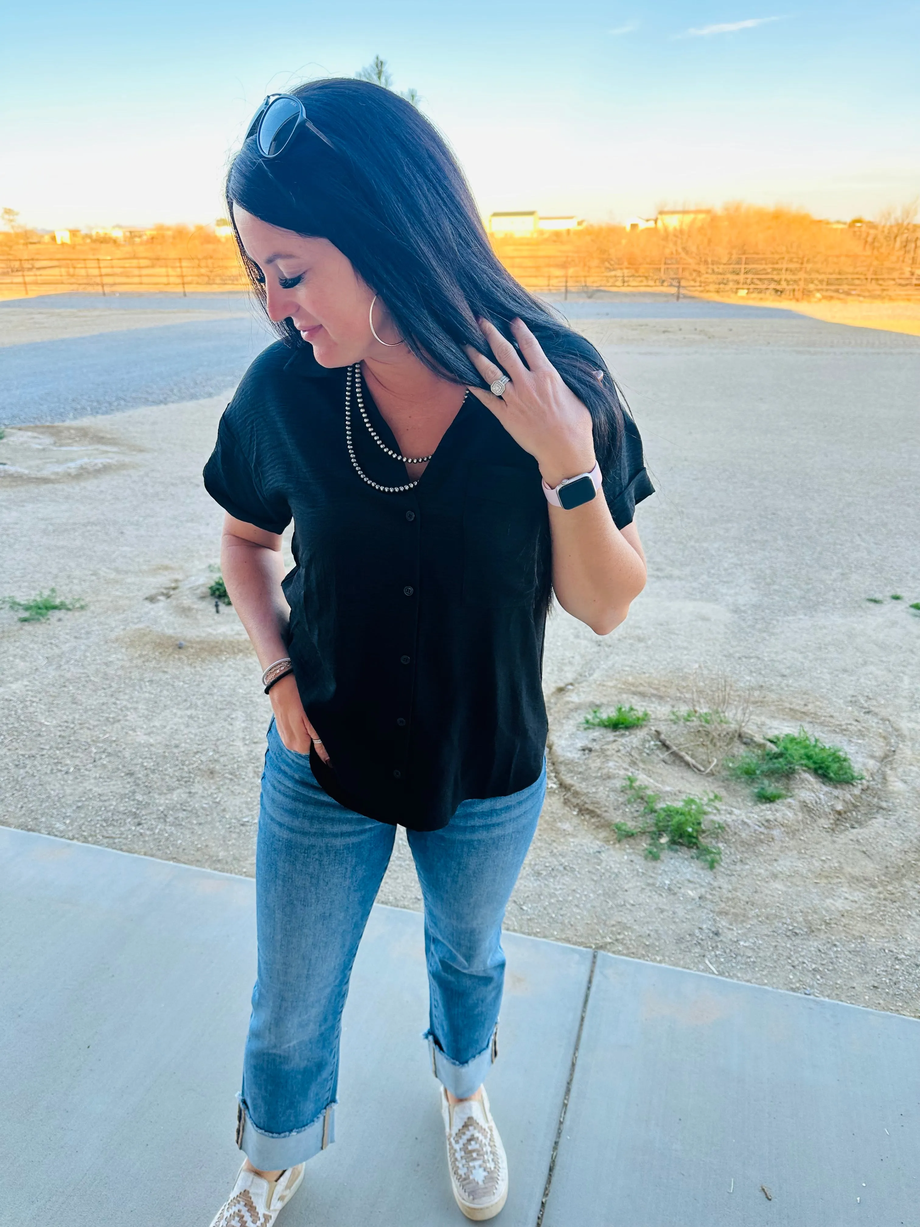 Jeb Cuffed Relaxed Straight Jeans