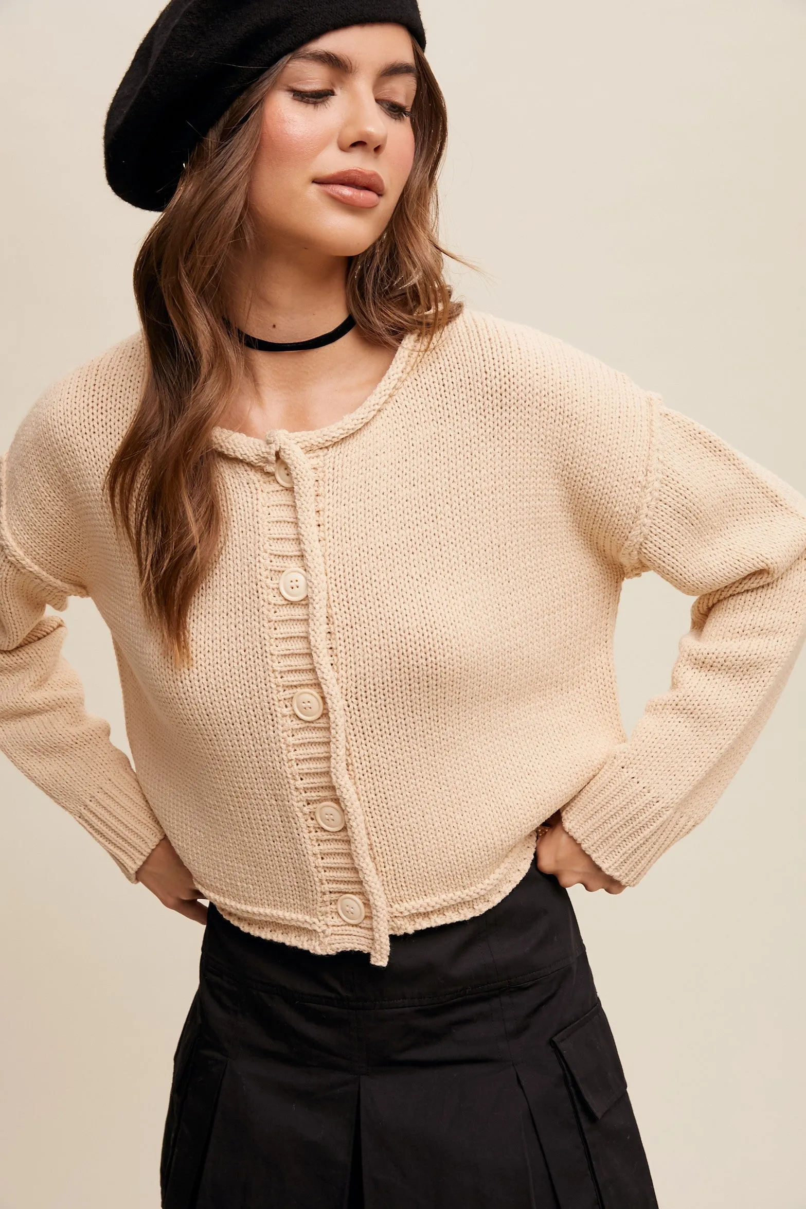 Knit Button Down Cardigan