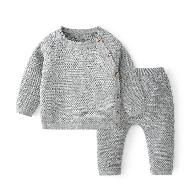 Knit Cozy Cotton Baby Outfit Set