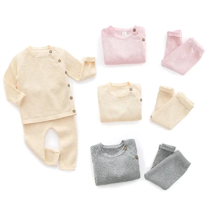 Knit Cozy Cotton Baby Outfit Set