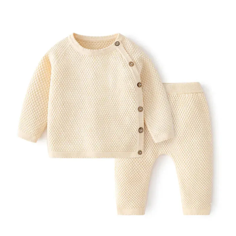 Knit Cozy Cotton Baby Outfit Set