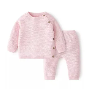 Knit Cozy Cotton Baby Outfit Set