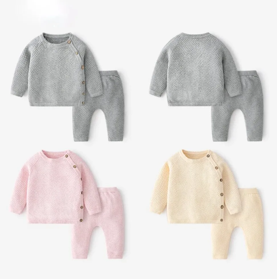 Knit Cozy Cotton Baby Outfit Set