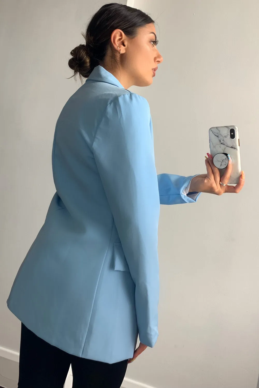 Kylie Blue Tailored Button Detail Blazer