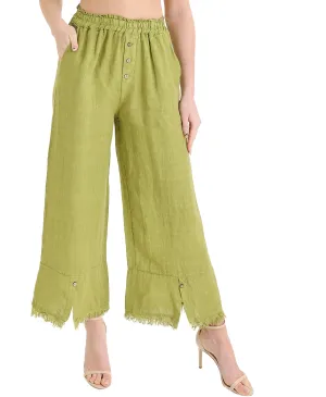 Linen Pants w/ Frayed Edges