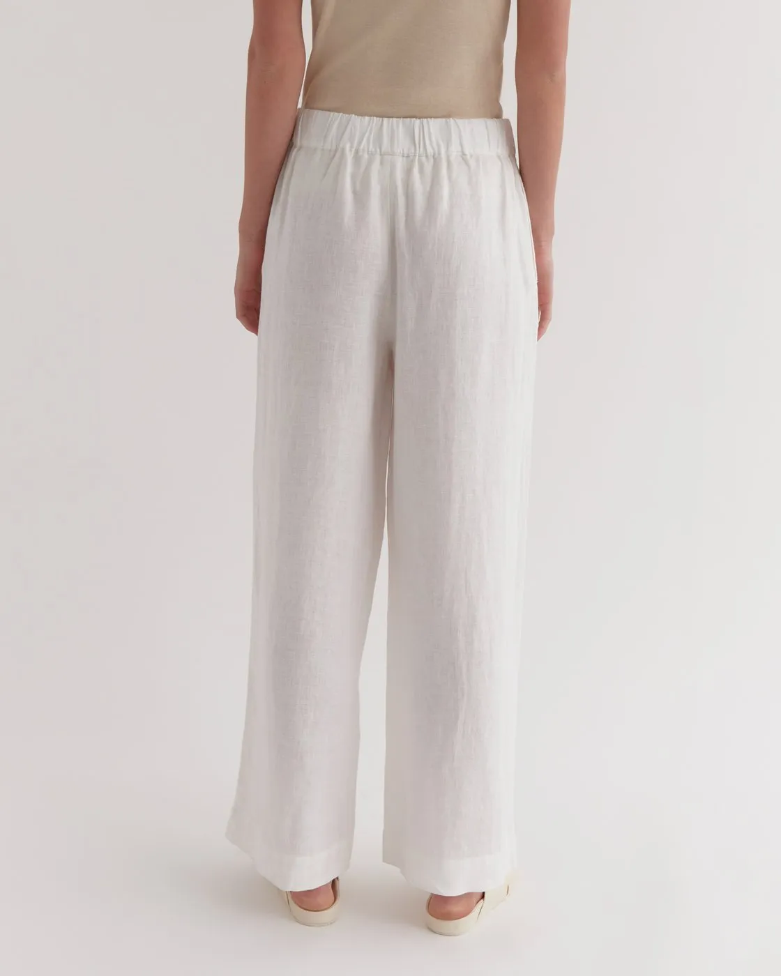 Lyla Linen Pant - Antique White