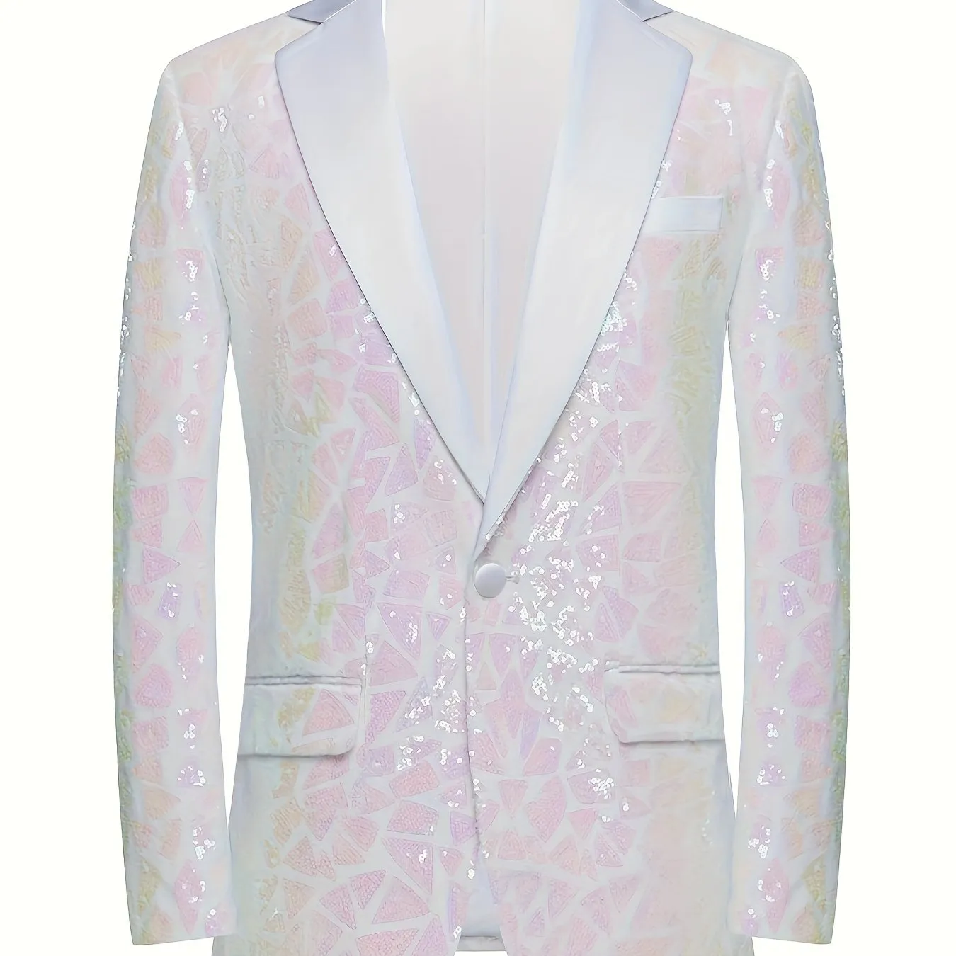 Men's Elegant Formal 2 Button Lightweight Blazer For Senior Prom Suit