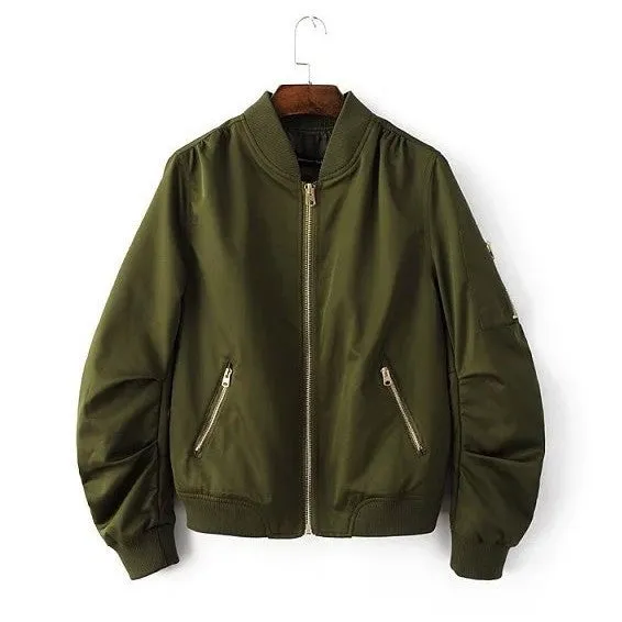 Military Baseball Bomber Women's Jacket