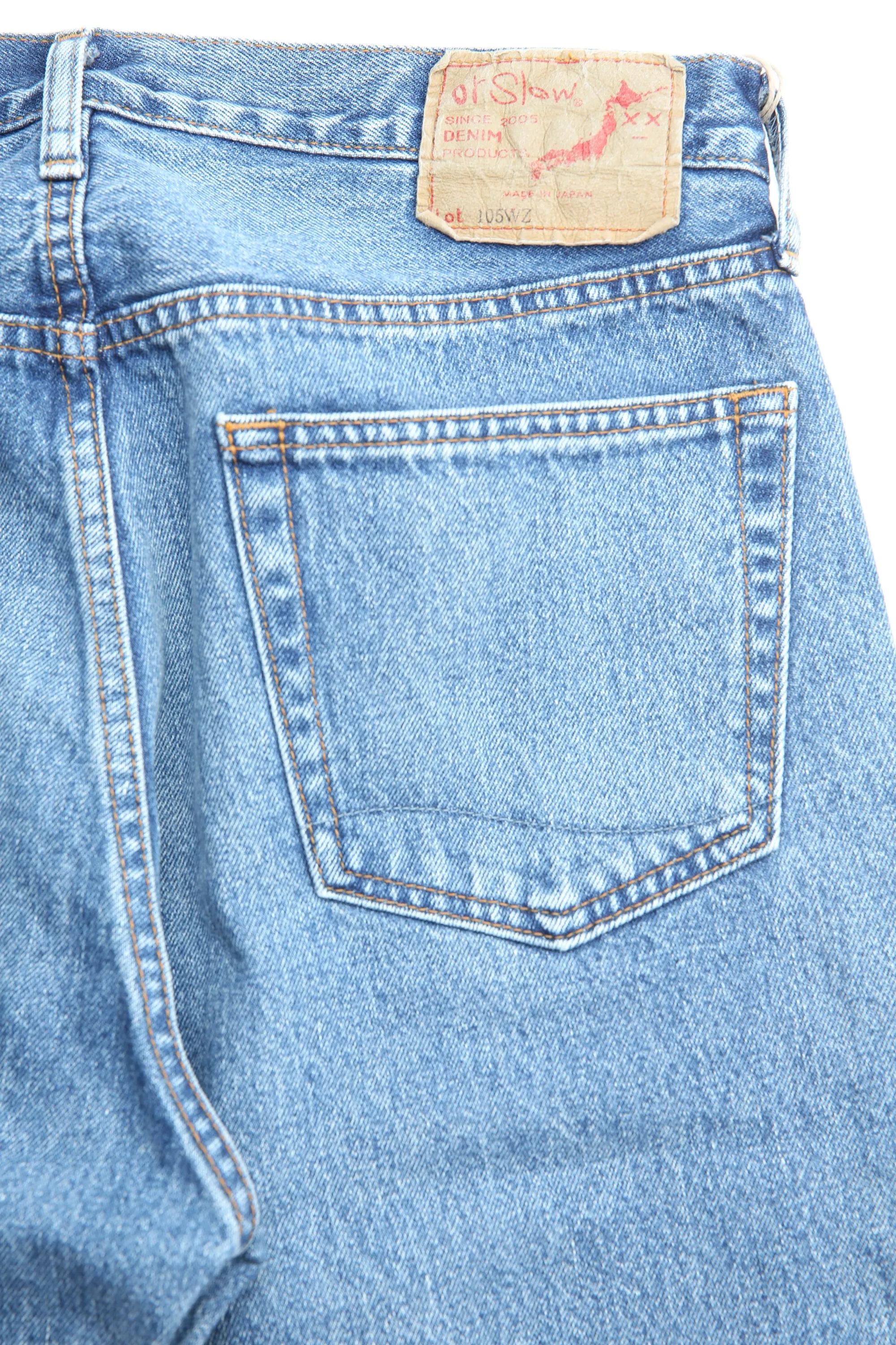 orSlow Women's SHORT LENGTH 105 90'S DENIM MID USED (*ZIPPER FLY)