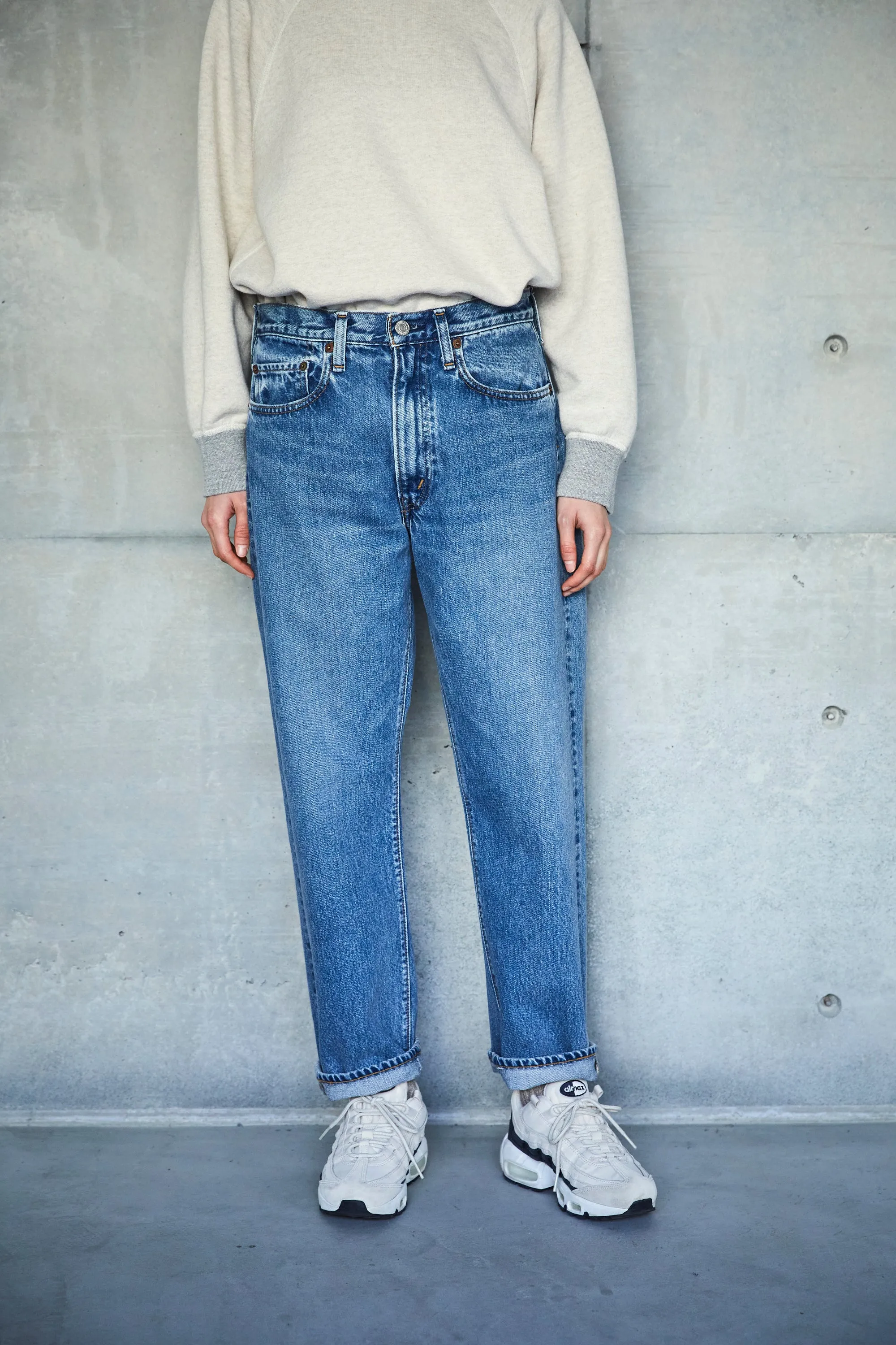 orSlow Women's SHORT LENGTH 105 90'S DENIM MID USED (*ZIPPER FLY)