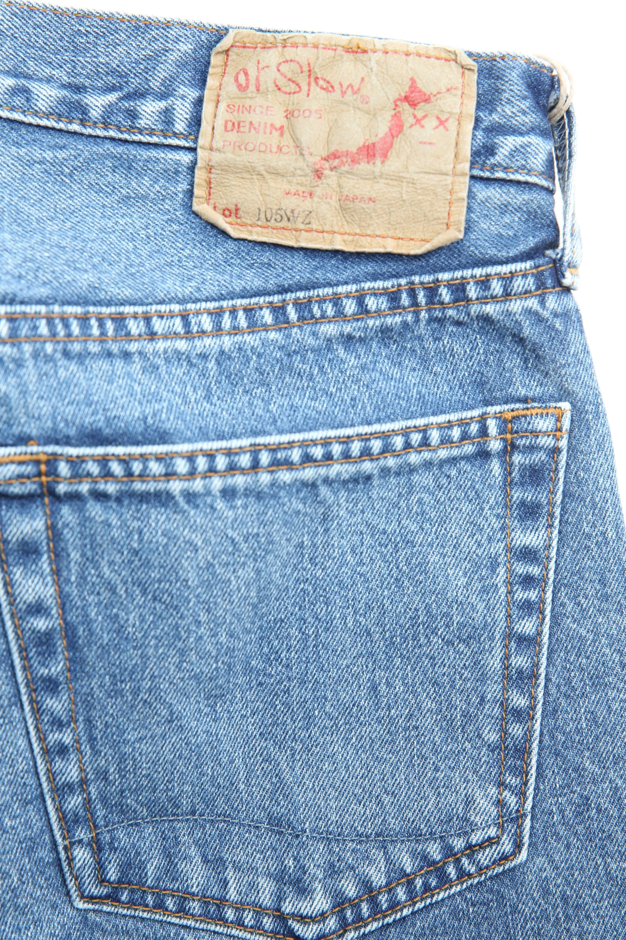 orSlow Women's SHORT LENGTH 105 90'S DENIM MID USED (*ZIPPER FLY)