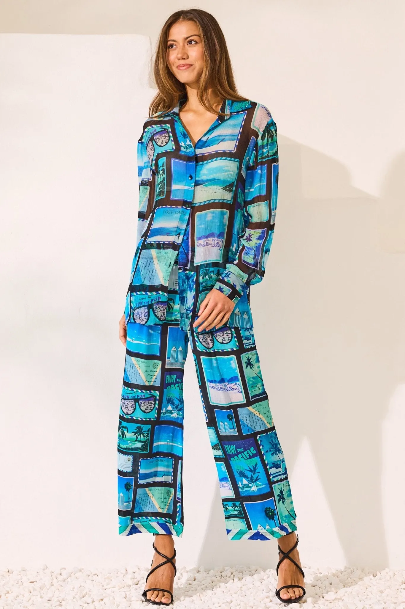 Postcards Palazzo Pants
