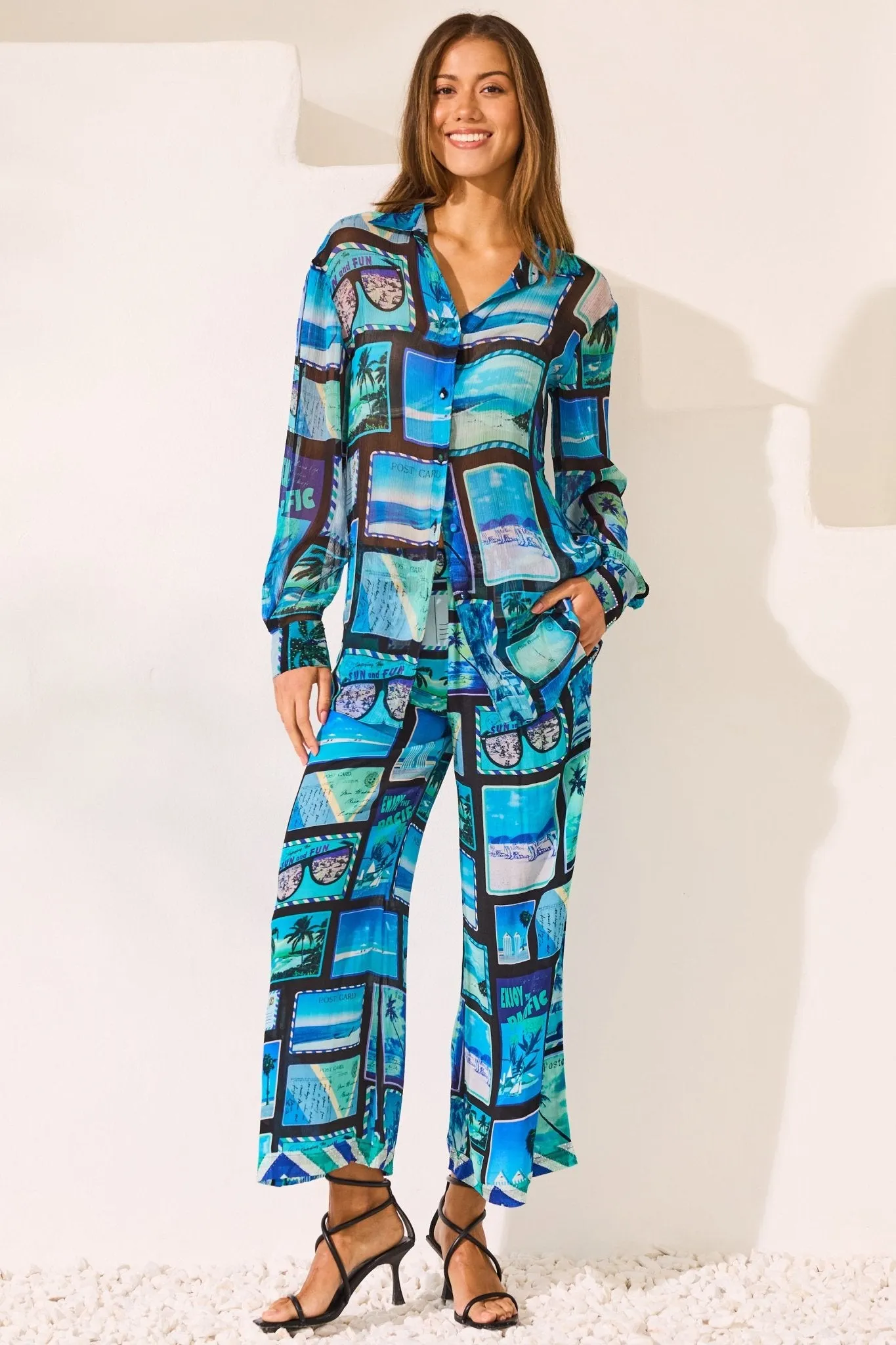 Postcards Palazzo Pants
