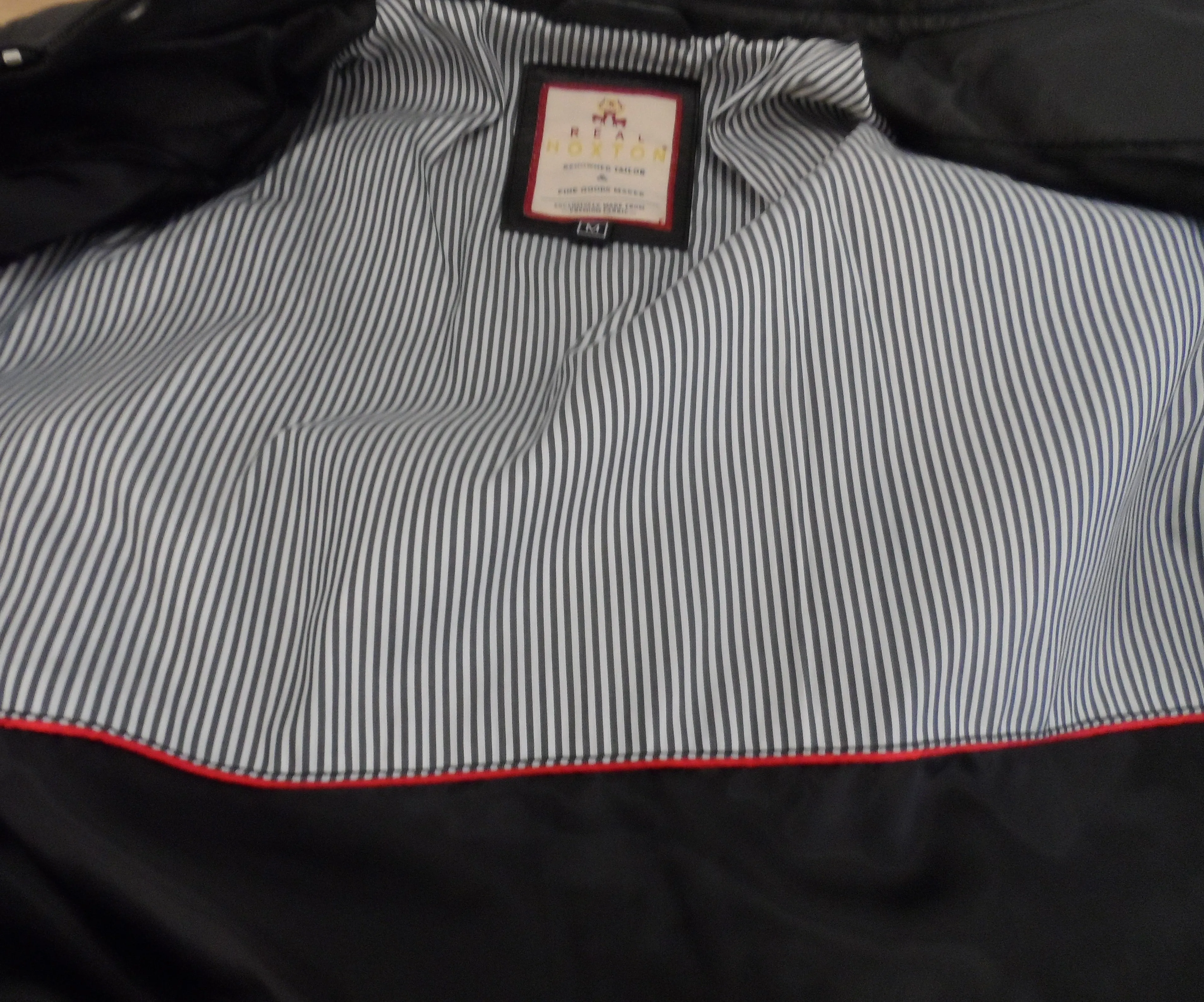 Real Hoxton Mens Black Leather Cafe Racer Jacket
