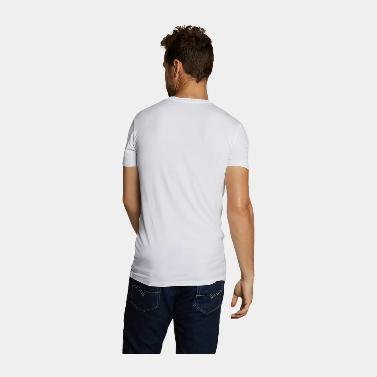 Ruben bambus crew neck T-shirt - hvid 2 pak