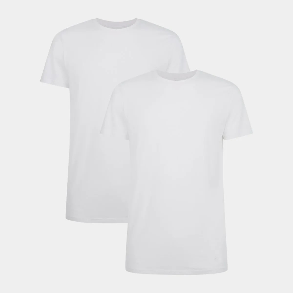 Ruben bambus crew neck T-shirt - hvid 2 pak
