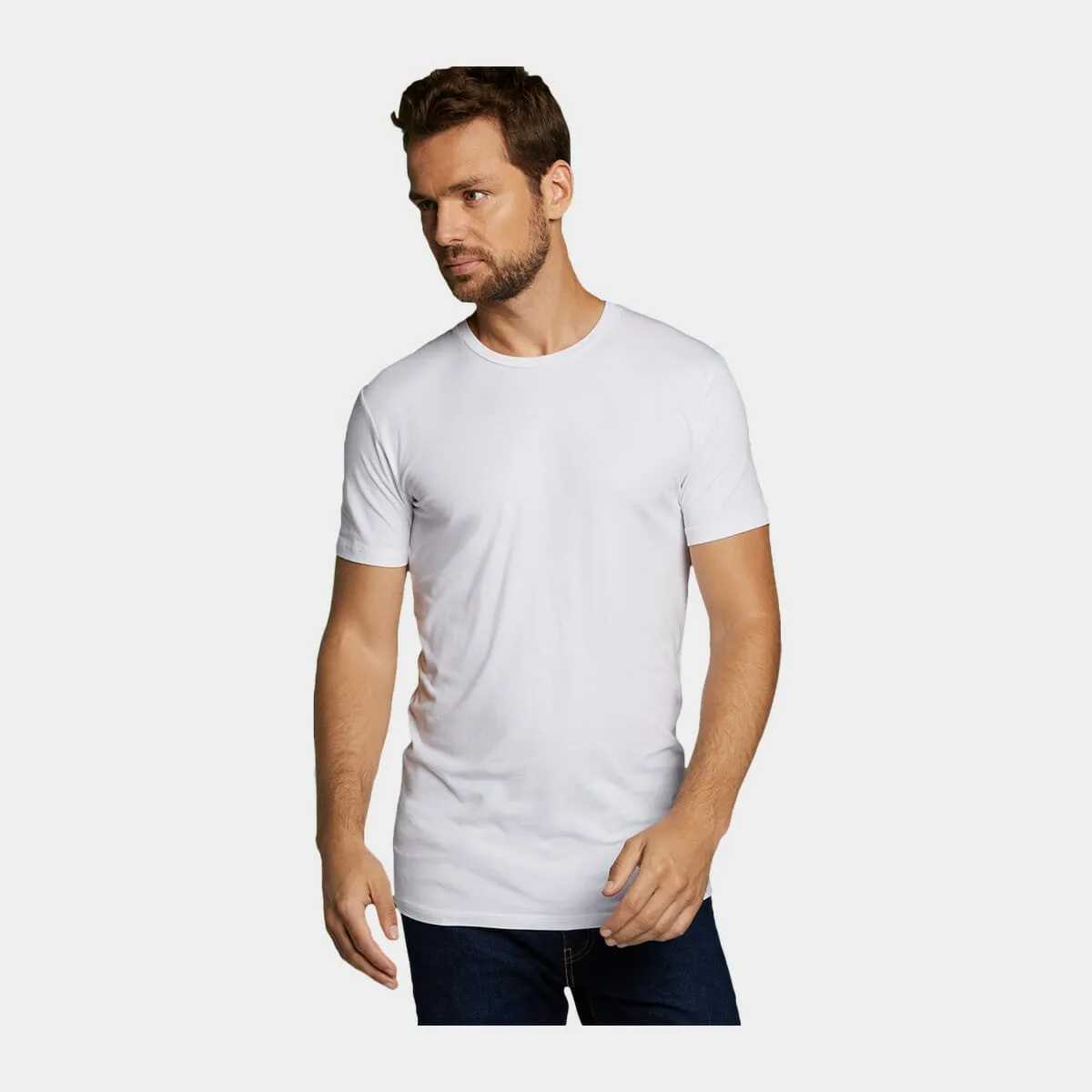 Ruben bambus crew neck T-shirt - hvid 2 pak