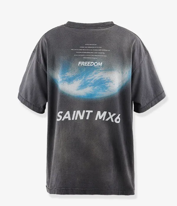 SAINT MICHAEL/FD_SS TEE/FREEDOM/BLACK