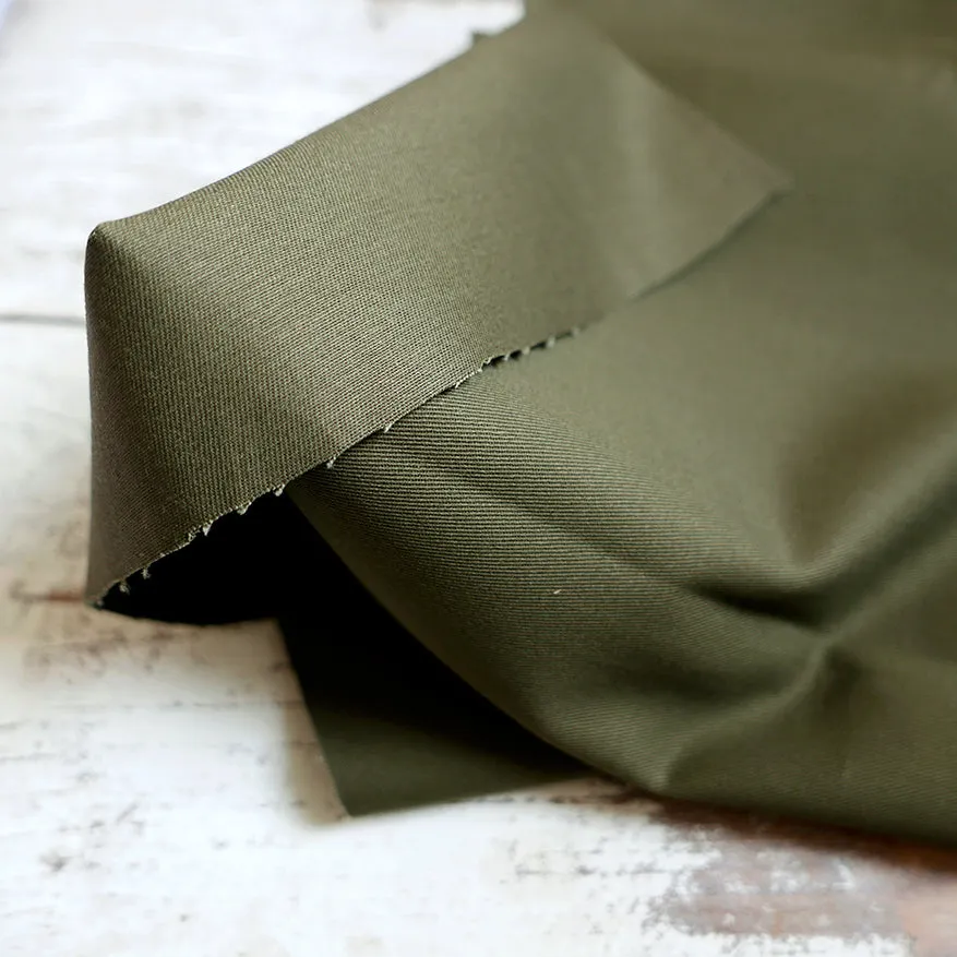 Sanded Drill Khaki Green